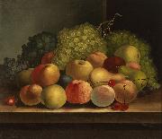 William Buelow Gould, Still life, fruit oil on canvas painting by Van Diemonian (Tasmanian) artist and convict William Buelow Gould